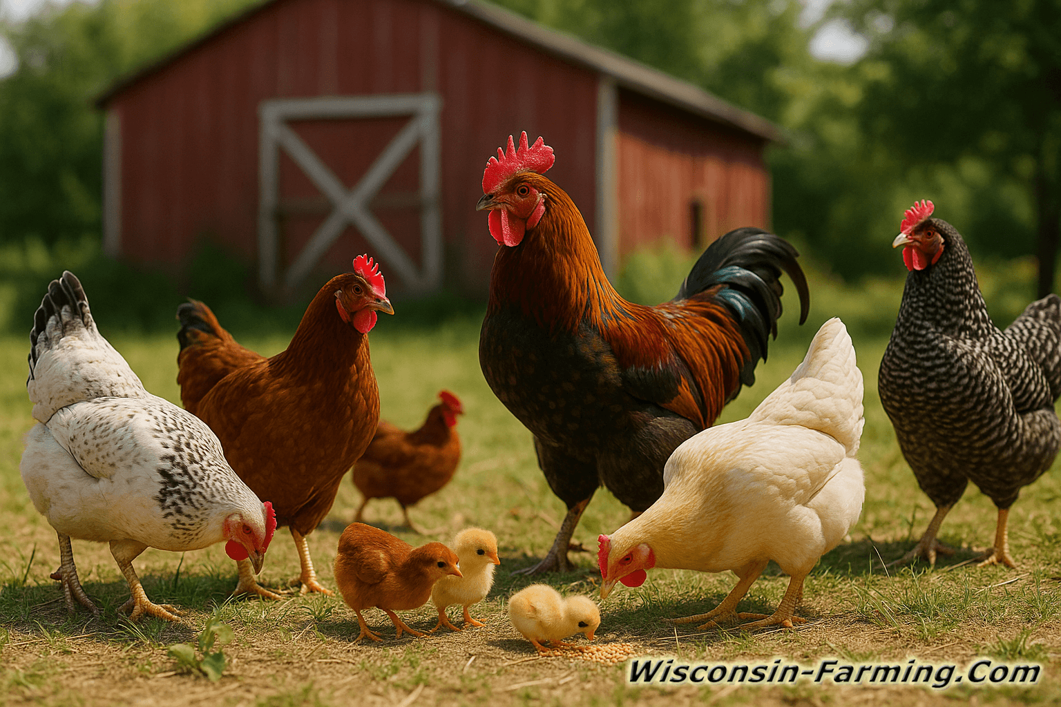 Cross Bred Chickens Wisconsin Farming